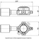 S-HOOTER-122 ГАБАРИТНЫЕ И ПРИСОЕДИНИТЕЛЬНЫЕ РАЗМЕРЫ